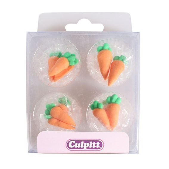 12 Sugar Carrot Decorations Culpitt