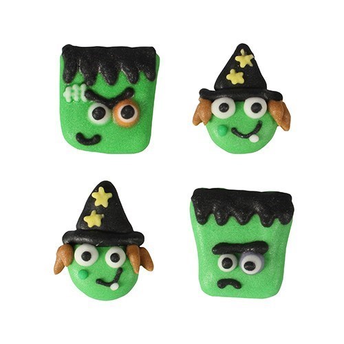 Culpitt - Monster & Witch Faces Sugar Pipings - Bulk Pack