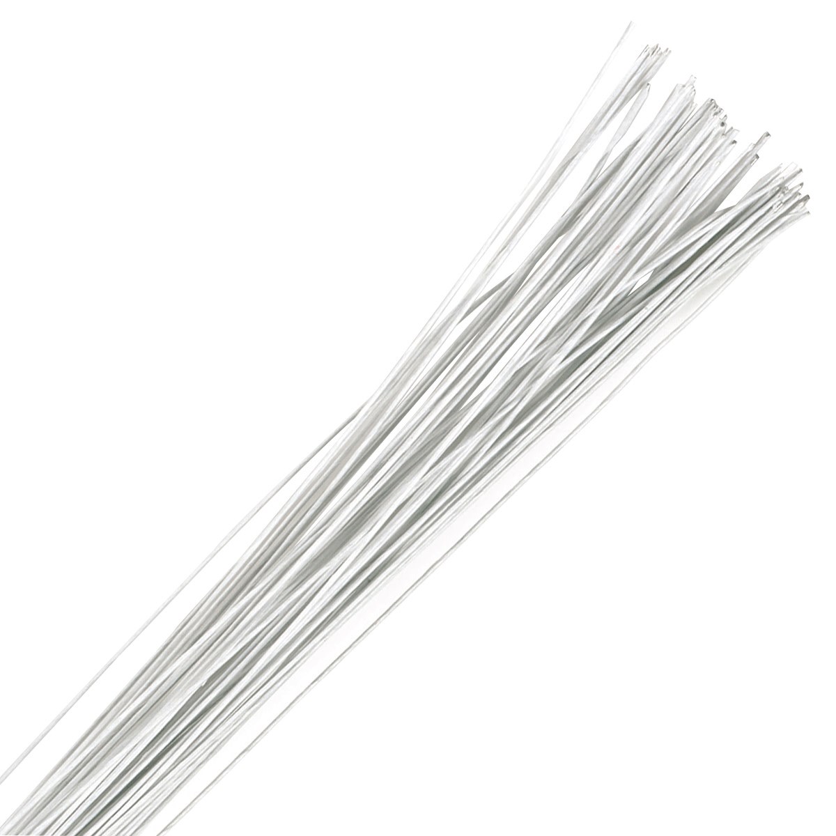 32 White Covered Floral Wire 6 in. - Confectionery House